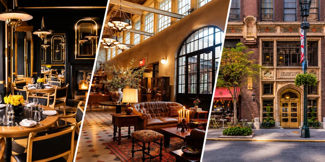 Examples of boutique hotels: Blakes Hotel London, Hotel Emma in San Antonio and Library Hotel in New York
