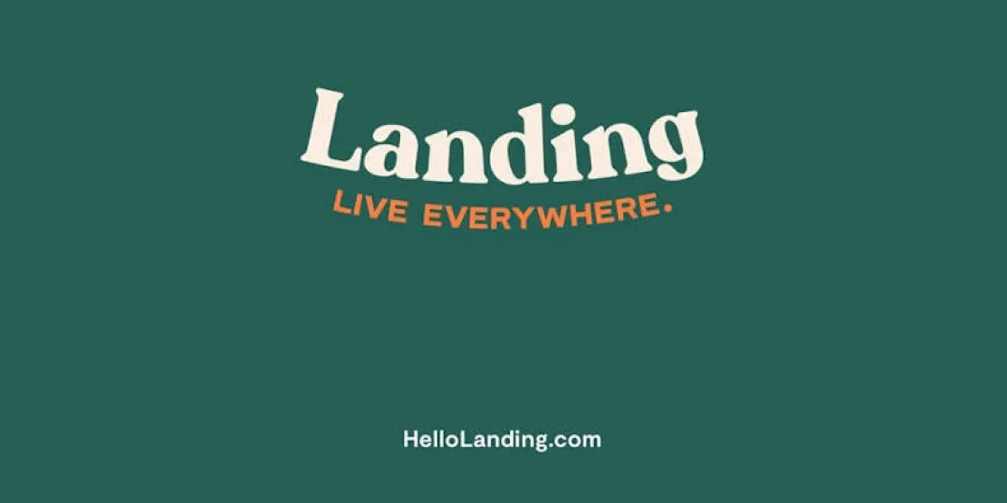 Hello landing logo, alternative to Airbnb in US